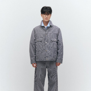 Áo khoác jean Owlbrand Pleat Striped Jacket