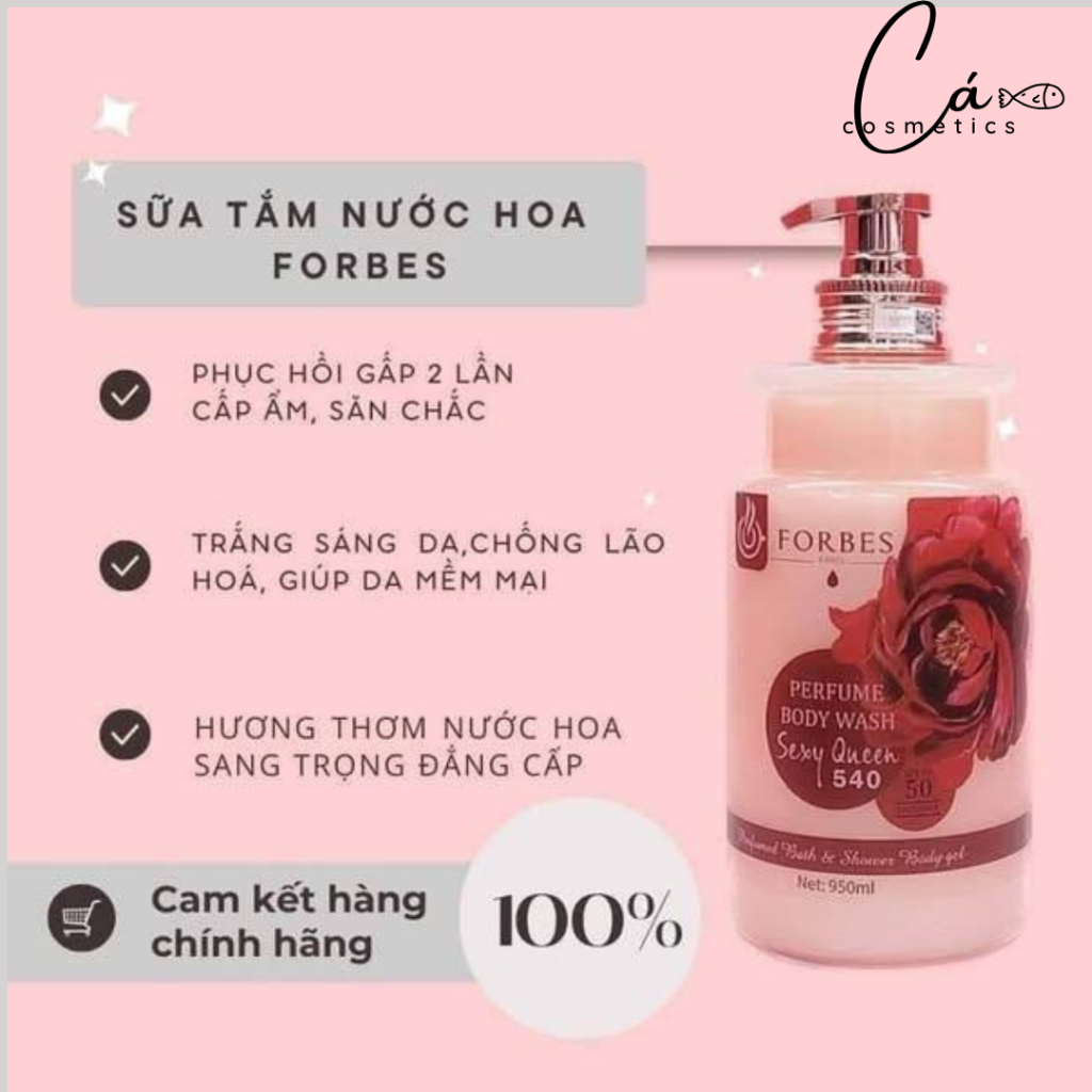 Sữa Tắm Trắng Da Hương Nước Hoa Forbes Pháp 950ml