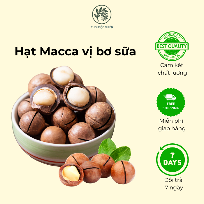 Hạt Macca vị bơ sữa 500g Tươi Mộc Nhiên thơm ngon