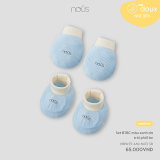 Nous Phụ Kiện Newborn Set bao tay bao chân cho bé sơ sinh màu sắc pastel, mềm mịn an toàn BST T7
