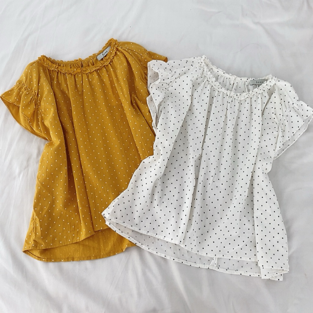 Áo lụa chấm bi
