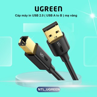 Cáp USB máy in Ugreen US135  USB A-USB B tốc độ 480Mpbs đầu Mạ Vàng Chính Hãng