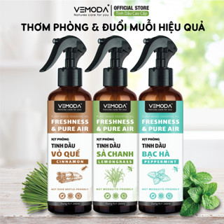 Chai xịt thơm phòng tinh dầu Sả chanh, Vỏ Quế - thơm phòng, khử mùi, hỗ trợ đuổi muỗi và côn trùng nhanh chóng