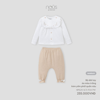  Nous Newborn Bộ quần áo dài tay bộ dài  bé trai bé gái sơ sinh premium cao cấp bé dưới 5kg BST T8 