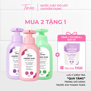 [MUA 2 TẶNG 1] Nước Giặt Đồ Lót Chuyên Dụng TINEE 280ml Hạn Chế Nấm Khuẩn, Làm Sạch Tốt, Dịu Nhẹ