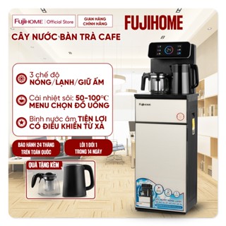 Cây nước nóng lạnh bàn trà cafe nhập khẩu Fujihome, máy nước uống nóng lạnh bình âm sang trọng dispenser wat