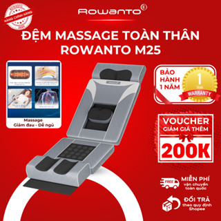    Tặng gối ngải cứu   Đệm Massage Toàn Thân Có Bi Xoay Lưng Cao Cấp Rowanto M25 Nệm Thảm Massage Chân Lưng Và Cột Sống 