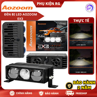  Bi Led Aozoom EX3 Đèn Trợ Sáng EX3 Extra Lights Chính Hãng Nhiệt Màu 5000K Lắp Ôtô XeMáy - BH 2 Năm 
