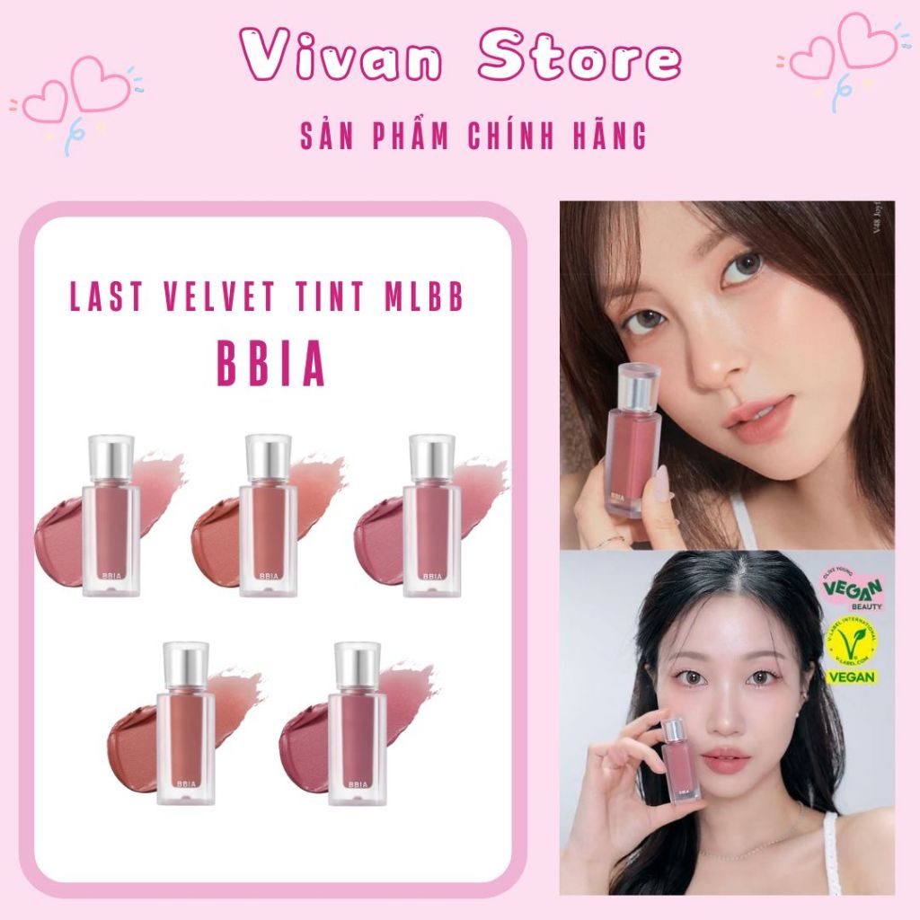[Chính hãng] Son kem lì BBIA Last Velvet Tint MLBB Edition, son bbia - Vivan Store