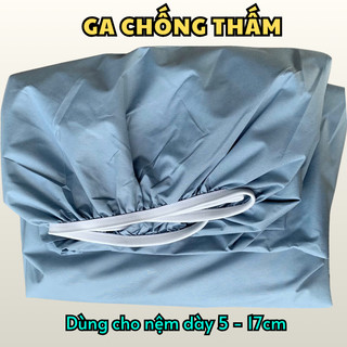  Ga Chống Thấm 1m6 1m8 Cotton Tici Cán Qua Lớp Cao Su Mỏng Ga Chống Thấm Cho Nệm 30cm 