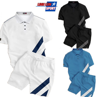 Bộ quần áo polo nam thể thao ngắn tay cổ bẻ mùa hè Chất Umi chéo Mềm Mát DAS cổ bẻ