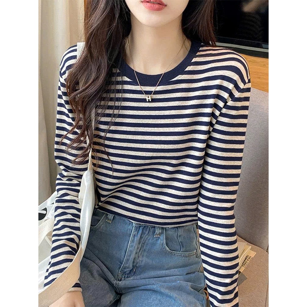 Áo Tay Dài Sọc Mùa Hè Chất Xược mềm mại, thoáng mát - NEONVN áo tay dài nữ mùa hè sọc ngang xinh