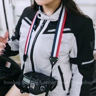 [CAMERA] Dây Đeo Máy Ảnh Classical Thổ Cẩm Hoa Văn Xanh