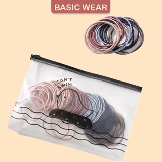 Túi 100 Chun Cột Tóc, set 100 Chun Buộc Tóc Túi Zip