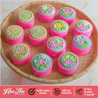Khuôn silicon Hoa Cúc Hoa Sen Trung Thu A117 (nhiều mẫu) làm bánh rau câu 3D 4D nhấn xôi, fondant, socola, nến hanmade
