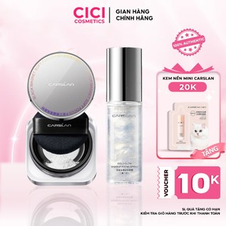  Combo Phấn Phủ CARSLAN+ Xịt Khóa Nền CARSLAN Kiềm DầuLâu Trôi Chống Nước,Giữ Lớp Trang Điểm Suốt 24h 