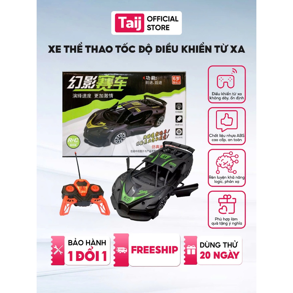 Ôtô Đồ Chơi Điều Khiển Từ Xa, Xe Thể Thao Tốc Độ Cao Dẫn Động 4 Bánh, Quà Tặng Trẻ Em