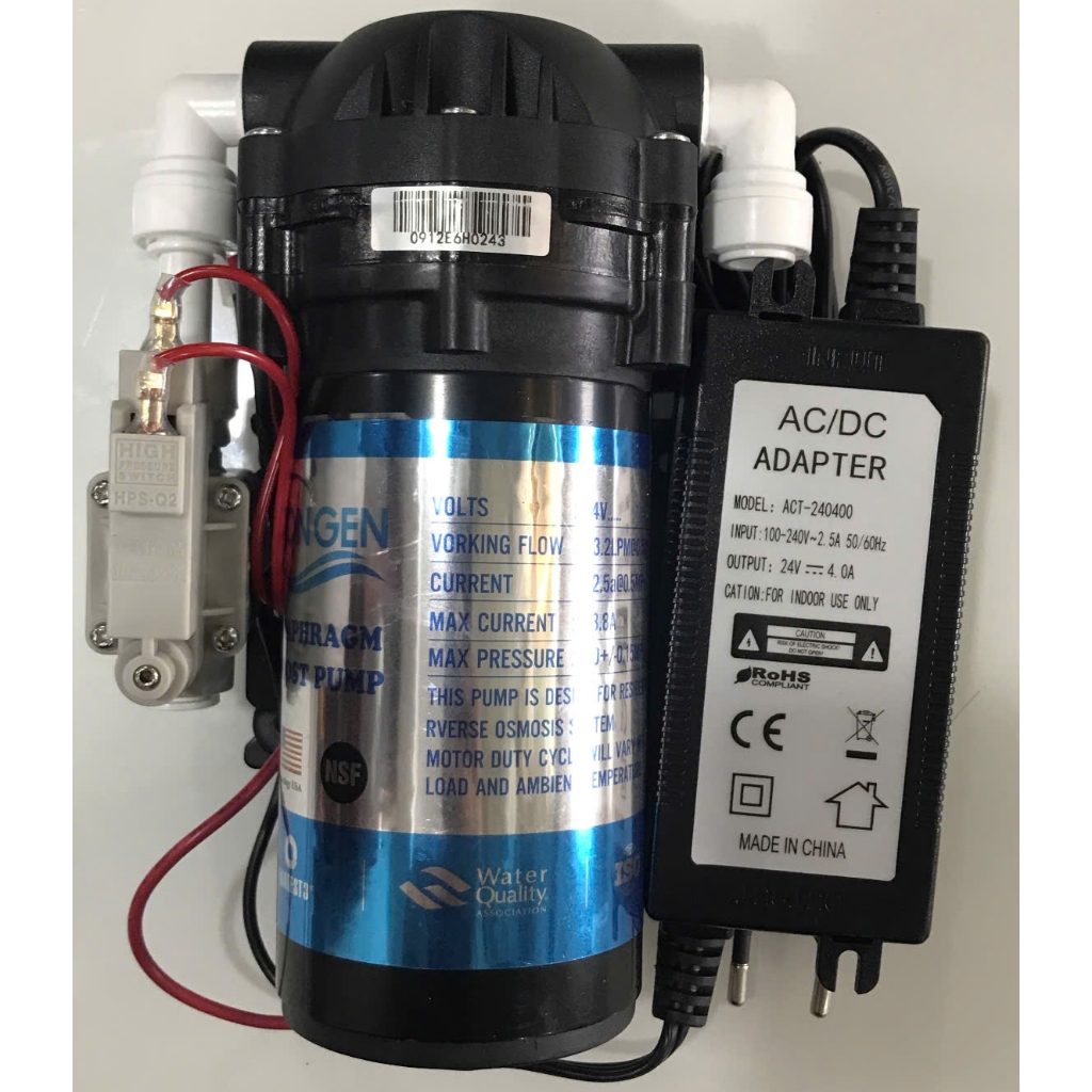 MÁY BƠM TĂNG ÁP 24V-3A, 24V-4A CHO MÁY LỌC NƯỚC RO, MÁY ION KIỀM, PHUN SƯƠNG, TƯỚI TIÊU Chưa có đánh