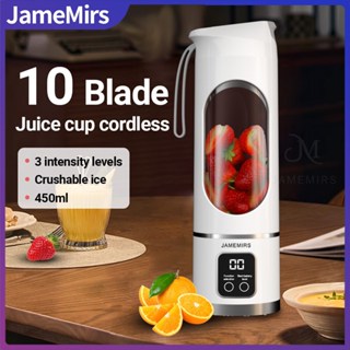 Máy xay sinh tố nước trái cây cầm tay Mini 450 ml Máy xay sinh tố cầm tay Máy xay sinh tố trái cây không dây Bua Máy