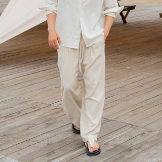  Quần Suông Ống Rộng Nam Nữ Vải Linen Unisex Dài Phom Relax Thoáng Mát Thoải Mái HALLEY D26 