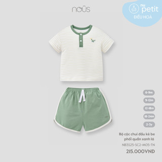 Nous Baby Bộ quần áo cộc tay, bộ cộc cho bé trai, bé gái chất liệu thông thoáng cho bé 7.5-15kg BST T9