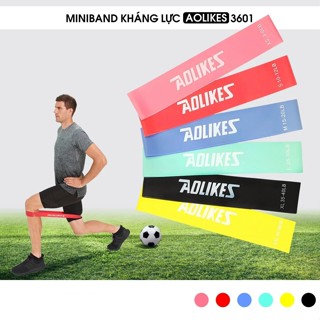 Dây Mini Band Cao Su Kháng Lực Aolikes AL3601 Dây Miniband Tập Mông Đùi Bộ 6 Dây Tặng Kèm Túi