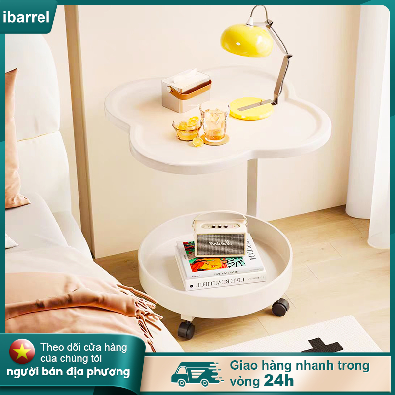 ibarrel Bàn sofa hình đám mây có bánh xe di động đa năng làm bàn phụ trang trí phòng khách