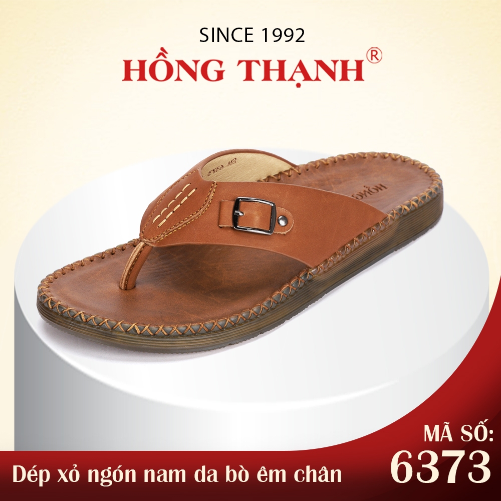 Dép Nam Xỏ Ngón HỒNG THẠNH Dép Kẹp Da Bò Tiện Dụng Đế Chống Trượt - 6373