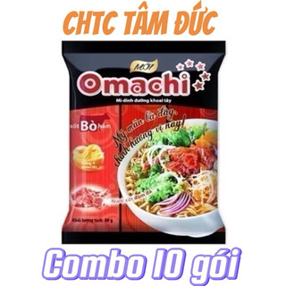 Combo 10 gói mì khoai tây Omachi xốt bò hầm 80g