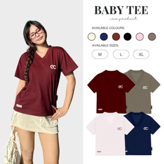 Áo Thun Mỹ Baby Tee ECOCHIC Cổ Tim Chất Liệu Thun Mỹ Co Giãn 4 Chiều Form Vừa Local Brand Chính Hãng B163