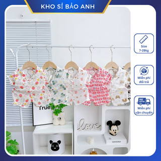  Pijama cộc tay cho bé trai bé gái đồ ngủ cho bé chất cotton borip mềm mịn họa tiết đáng yêu 