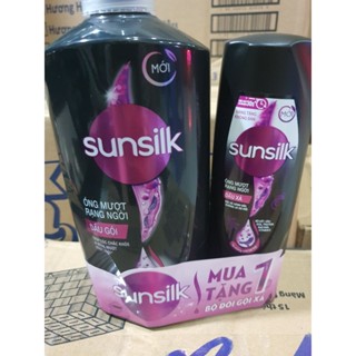 Bộ Dầu gội Sunsilk óng mượt rạng ngời 650g tặng dầu xả 140g HSD 2028