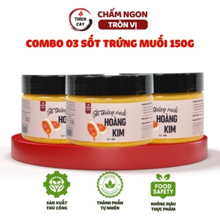 Combo 3 hũ sốt trứng muối hoàng kim Thích Cay 150g dùng cho các món ốc, hải sản