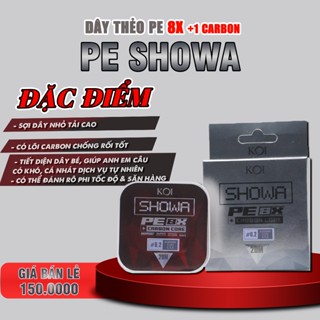   ƯU ĐÃI MỞ BÁN  Dây PE Lõi Carbon Showa 8X + 1 Dây Nhỏ Tải Cao Chống Rối Có Size 0.2 đến 2.0 