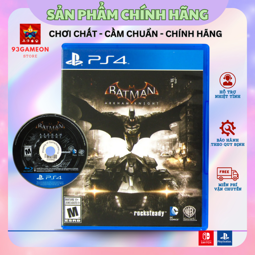 Đĩa Game PS4: Batman Arkham Knight
