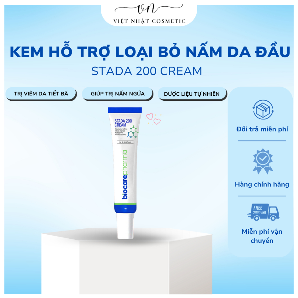 Tuýt Hỗ Trợ Loại Bỏ Nấm Da Đầu - Bong Tróc Vảy Trắng| Stada 200 cream