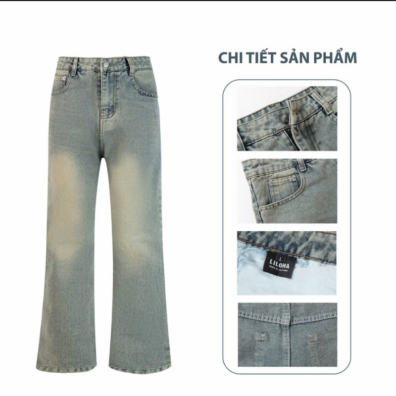 QUẦN JEANS XUÔNG ỐNG ĐỨNG LILOHA WASH NHIỀU MÀU QX01 | BigBuy360 - bigbuy360.vn