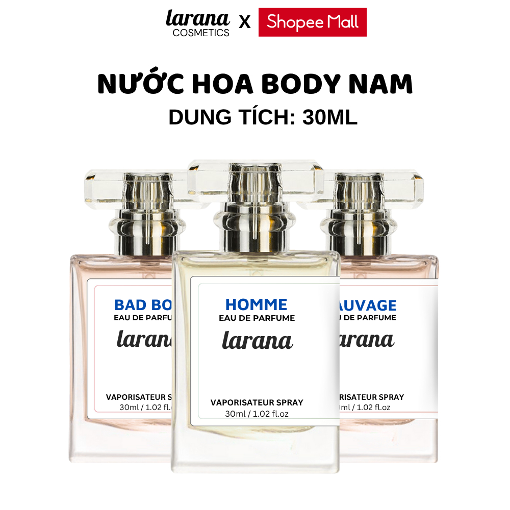 Nước hoa nam Larana Eau De Parfum hương thơm sang trọng lịch lãm cuốn hút dung tích 10ml/30ml