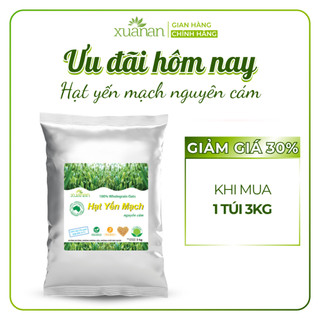  Hạt Yến Mạch Nguyên Cám Úc Xuân An ko đường Túi 3Kg  Giảm 30%  hạt nguyên chưa cán  