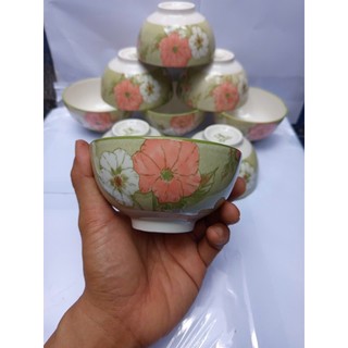 combo 10  chén hoặc 5 chén sứ hoa văn 11.5cm  GL182