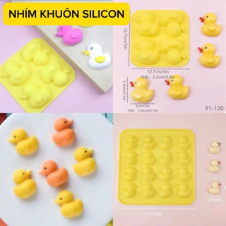  NHÍM KHUÔN SILICON 4 CON VỊT LÀM SOCOLA RAU CÂU TOPPING KHÚC BẠCH TRÀ SỮA 