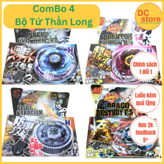 Combo 4 Con Quay Vô Cực Trùm Ba Mắt - Rồng Đỏ - Thời Gian -Thiên Nga - Bộ Tứ Thần Long Cho Bé Yêu 3+