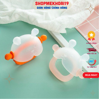 Gặm Nướu Cho Bé Hình Thỏ Gặm Nướu Tay Cầm Silicon Siêu Mềm Không Chứa BPA An Toàn Cho Bé-KHOAIBABY