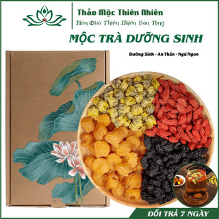  Trà Dưỡng Sinh Thảo Mộc Thiên Nhiên an thần ngủ ngon nguyên liệu thiên nhiên sấy lạnh hộp 30 gói 