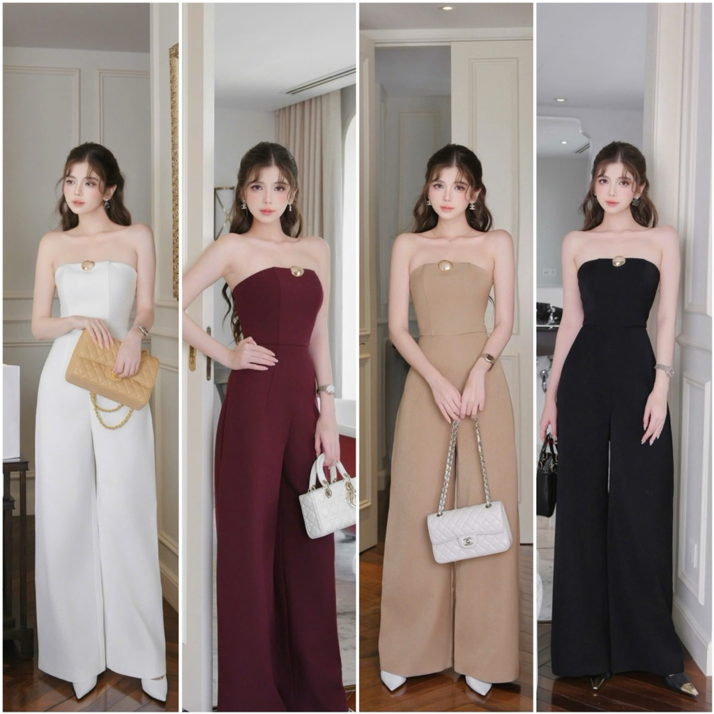 𝐍𝐄𝐖 𝐀𝐑𝐑𝐈𝐕𝐀𝐋 ✨ CAM KẾT CHUẨN HÌNH (𝐎𝐑𝐀𝐍𝐆𝐄 𝐒𝐓𝐔𝐃𝐈𝐎𝐒 ) - Habel Jumpsuit - Jump Cúp Ngực Dáng Dài