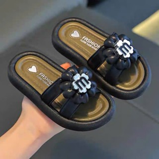 Dép lê gắn bông hoa trái tim cực xinh cho bé gái chống trơn trượt siêu mềm size 24-35 | Dép cho bé gái đi học đi chơi