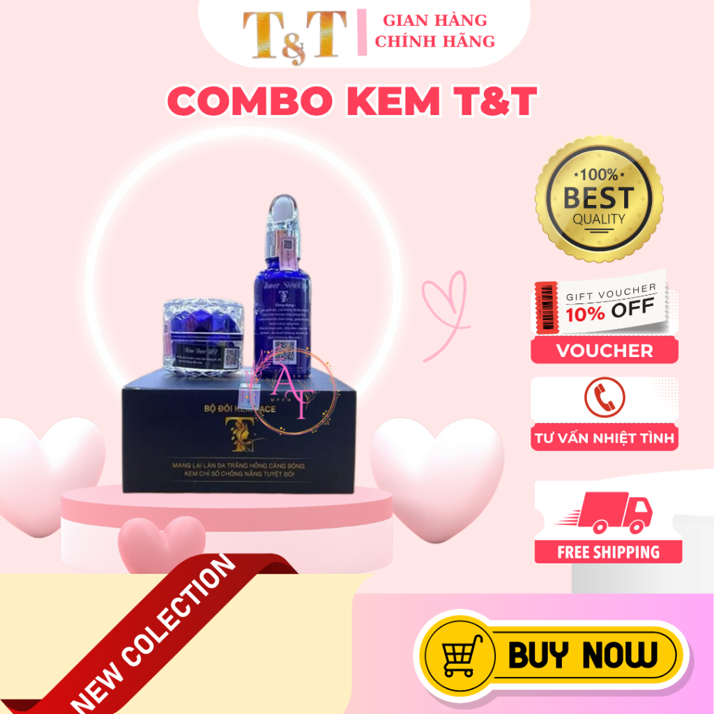 (CHÍNH HÃNG) COMBO  Kem Face T&T ( bao gồm 1 kem face và 1 toner t&t )