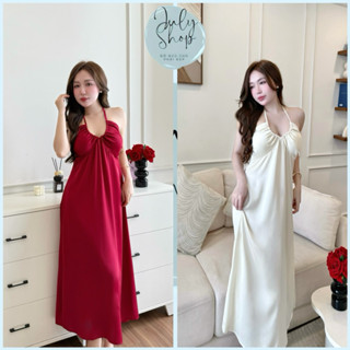 [<65kg] Đầm Ngủ JULY Váy Ngủ Nữ Cổ Yếm Hở Lưng Gợi Cảm Dáng Dài Chất Lụa Latin Cao Cấp