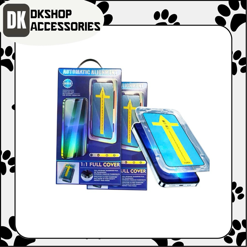 Kính Cường Lực IPhone Dán Tự Động Blue Arrow, Bảo Vệ Full Màn, Chống Trầy - DK SHOP