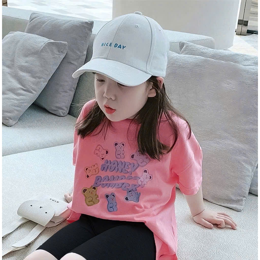 Sét  bộ quần đùi áo phông ( 3 MÀU HỌA TIẾT GẤU HONEY ) chất liệu  thoáng mát size 8-20 kg M88